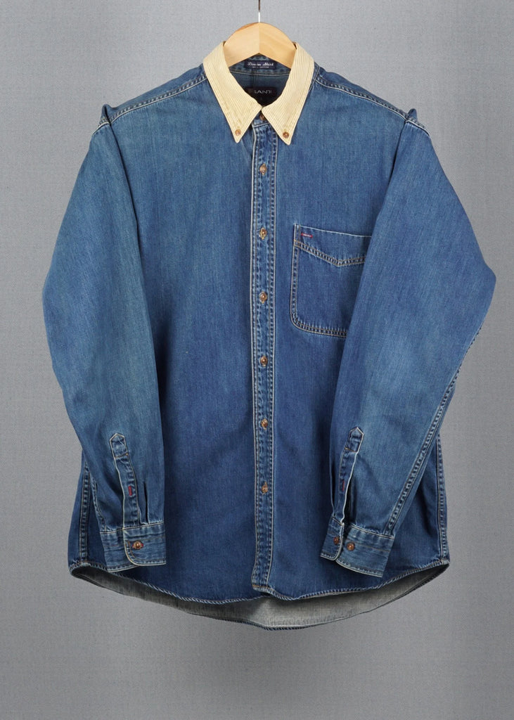 Gant Blue vintage denim shirt in size L for Unisex, Men's, Women's