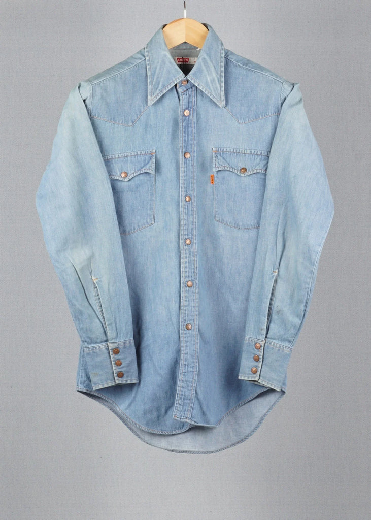 Levi's Blue vintage denim shirt in size S for Unisex, Men's, Women's