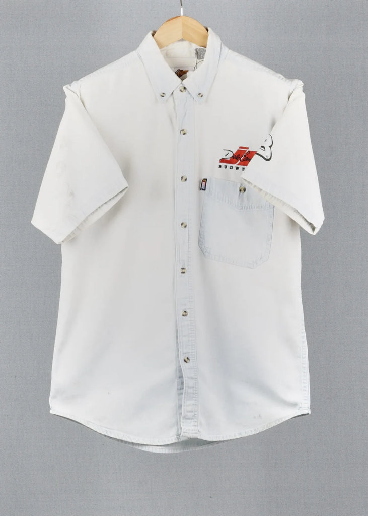 Winners Circle White vintage denim shirt in size L for Unisex, Men's, Women's