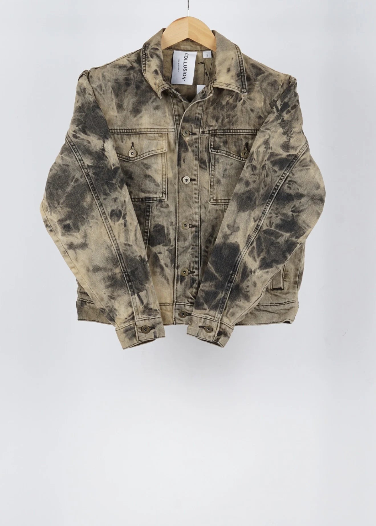Collusion Multicolor vintage denim jacket in size L