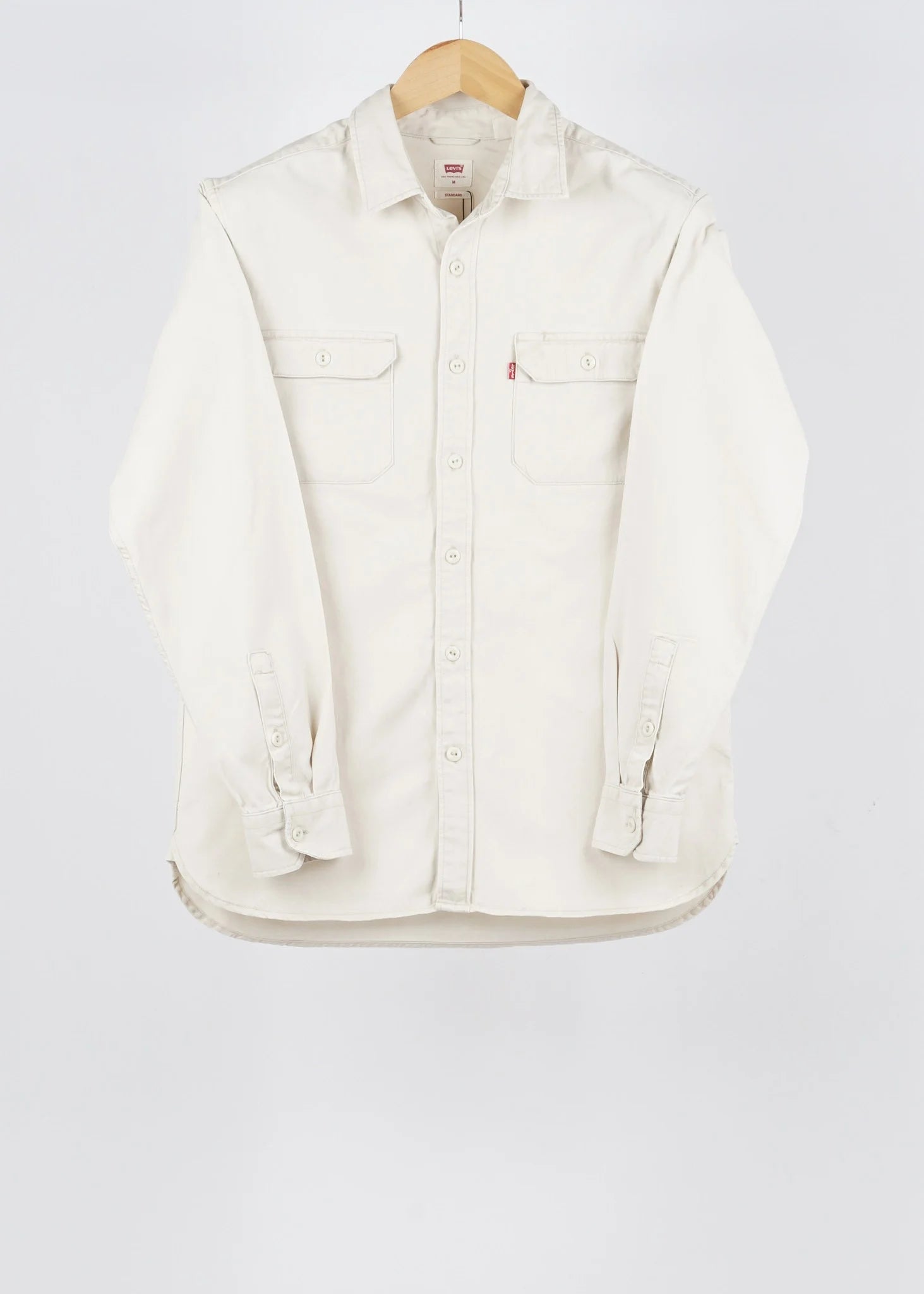 Levi's White vintage denim shirt in size M