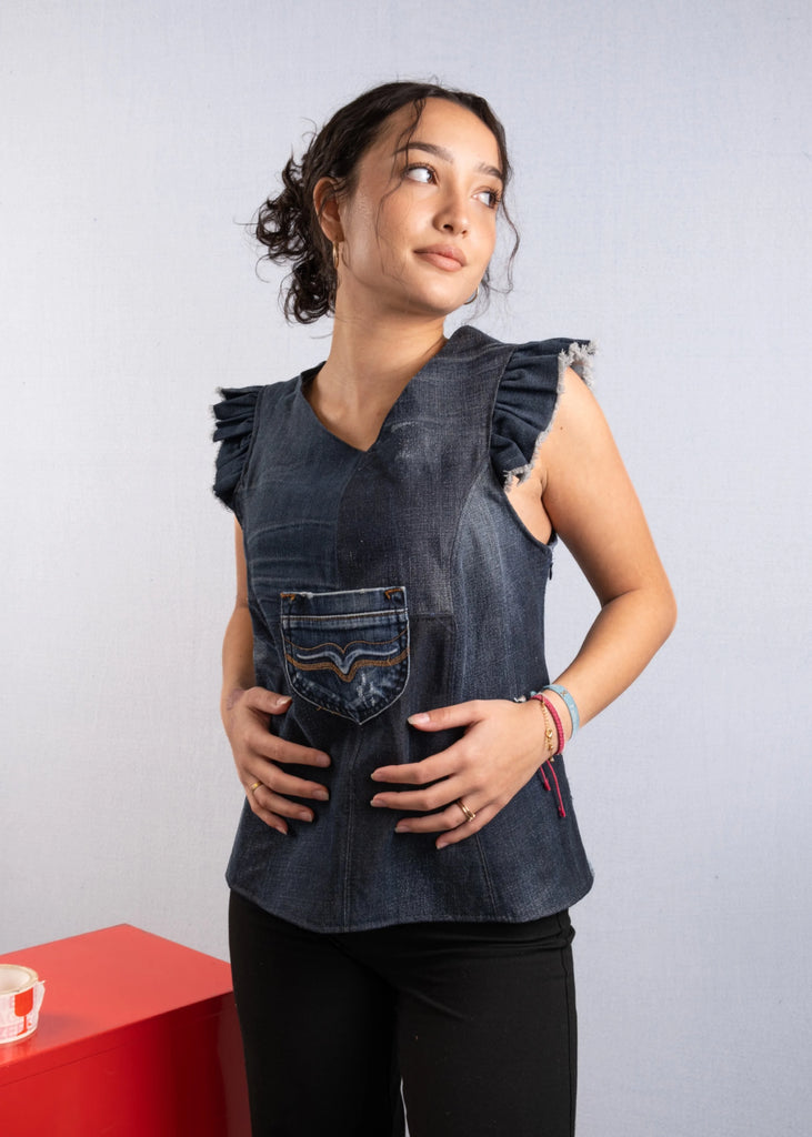 Upcycled Top in size M by Pixel Polly